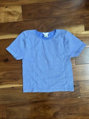GB girls Light Blue Ribbed Short Sleeve Tee